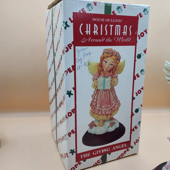 1996 House Of Lloyd Christmas Around The World The Giving Angel 6 Inch - Picture 6 of 7